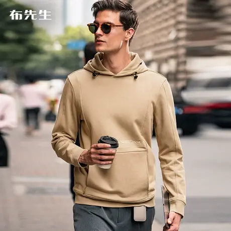 MrBu布先生保暖连帽卫衣男装 秋冬新款休闲可内搭长袖T恤BT11387图片