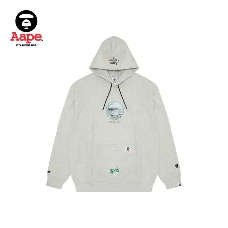 Aape联名Coca Cola男装秋冬猿颜气泡图案薄绒抽绳连帽卫衣9583XAJ商品大图
