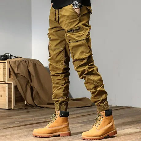 2022年新款男士工装裤百搭潮流宽松束脚休闲裤子男休闲工装哈伦裤商品大图