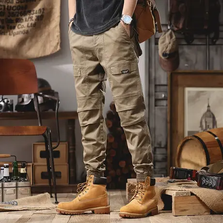 Modi Nick/摩帝尼克潮流百搭男款裤子休闲潮流工装裤直筒纯棉宽松商品大图