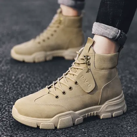 雨鞋男冬季保暖防滑雨靴加厚耐磨户外登山鞋防水中筒厨房鞋水鞋男商品大图