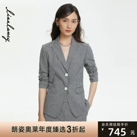 LANCY/朗姿【玫瑰之城】22春夏新款通勤职业外套夹克女商场同款图片