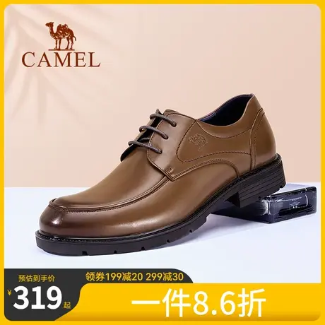 骆驼皮鞋男真皮商务正装男鞋英伦系带正品耐磨休闲男士真皮皮鞋商品大图