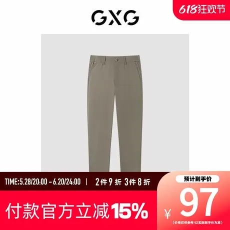 GXG男装[新尚] 商场同款 休闲裤长裤小脚修身绣花 秋季新款图片