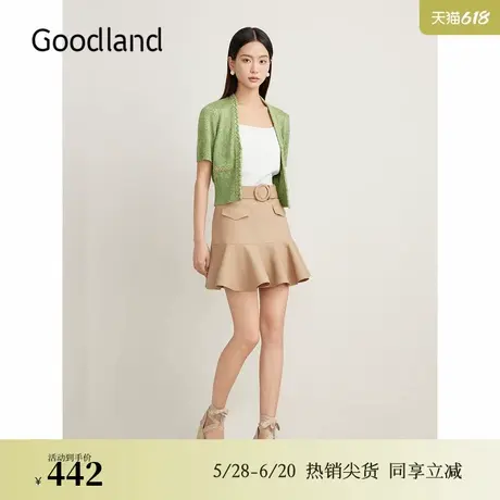 【天丝系列】Goodland美地夏季新款莱赛尔毛针织开衫图片