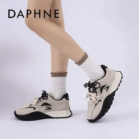 Daphne/达芙妮2025新款德训鞋女款时尚百搭休闲运动鞋厚底阿甘鞋图片