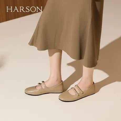 哈森蝴蝶结内增高玛丽珍鞋一脚蹬浅口单鞋女2025秋新款HS267405图片
