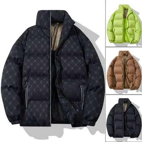 棉服男秋冬季2023新款棉衣oversize潮流加厚保暖立领宽松外套棉袄图片