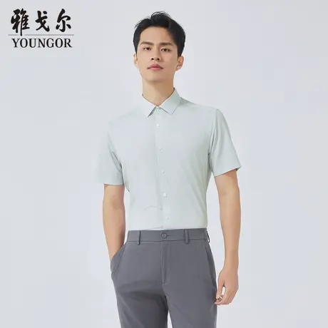 【商场同款】雅戈尔男士短袖衬衫夏季新款官方商务休闲衬衫S3559商品大图