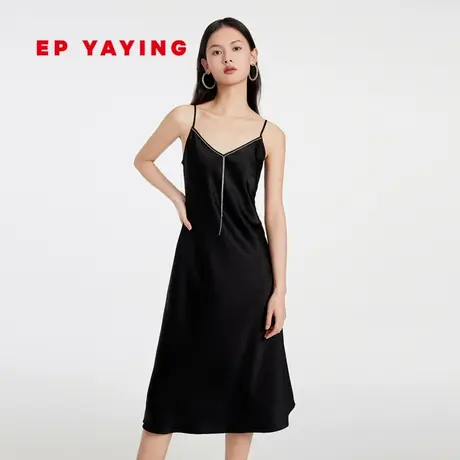 EP YAYING雅莹女装小黑裙 优雅法式吊带连衣裙 春夏商场同款4205D图片
