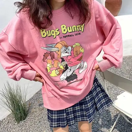 chic卫衣女2020新款秋冬百搭宽松韩版bf慵懒风加绒加厚外套潮ins商品大图