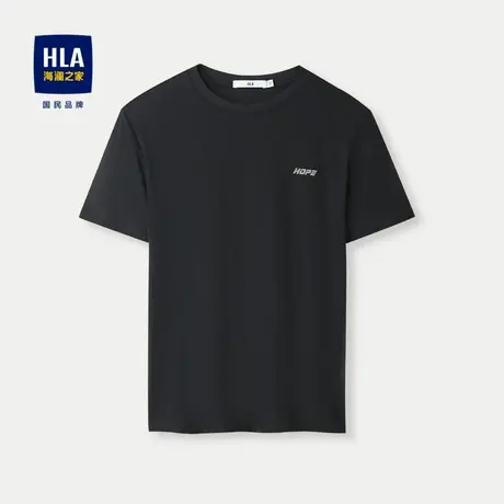 HLA/海澜之家随行易打理短袖T恤2024春夏新款时尚条纹上衣男商品大图