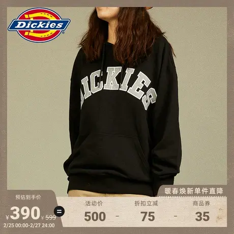Dickies 春夏男女情侣logo宽松毛圈布连帽慵懒风美式卫衣运动休闲图片