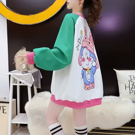 设计感卫衣女2023新款秋冬季时尚洋气减龄宽松慵懒风欧版大码上衣商品大图