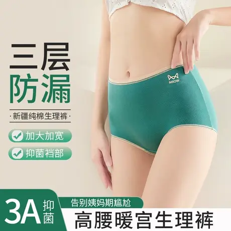 猫人生理内裤女经期防漏纯棉抗菌月经安全裤大姨妈例假安全卫生裤商品大图