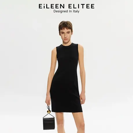 朗姿欧洲EiLEEN ELITEE法式连衣裙无袖轻礼服小黑裙2025年夏季图片