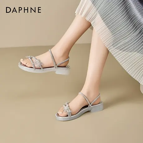 Daphne/达芙妮2025新款低跟凉拖鞋女生时尚百搭休闲仙女风沙滩鞋图片