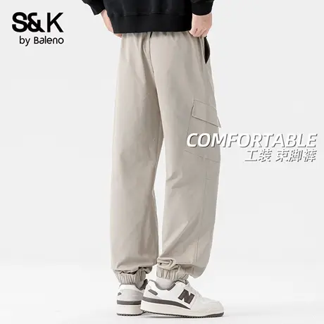 班尼路S&K系列运动卫裤男秋季青少年工装束脚裤轻户外宽松裤子男图片