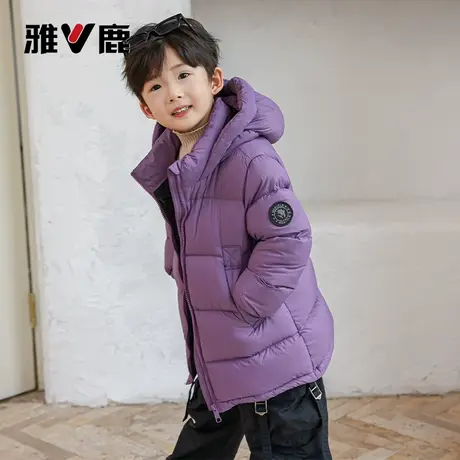雅鹿2025新款儿童羽绒服中长款加厚小童男童女童宝宝洋气冬季外套商品大图