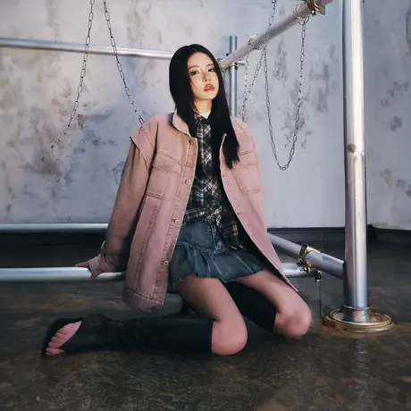 冬季加厚牛仔外套2023新款设计感街头潮牌棉服女复古宽松小众棉衣商品大图