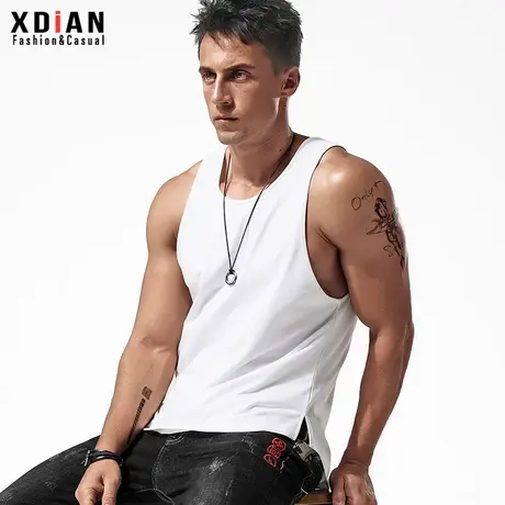 健身背心男士宽松潮流夏季纯棉透气篮球训练运动无袖T恤跨栏外穿图片