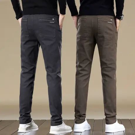 春季商务正装灰色西裤2024年新款男士小直筒休闲裤子春秋冬款西装图片