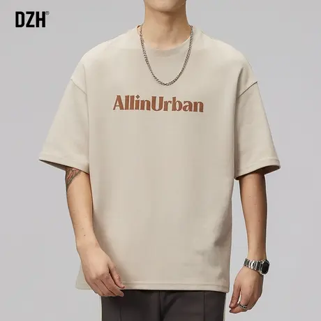 男士oversize重磅t恤男短袖美式高街宽松上衣2023新款半袖体恤衫商品大图