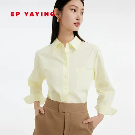 EP YAYING雅莹女装 通勤时尚简约纯色衬衫 2023新款2117A图片
