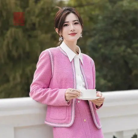 [重磅限量]EP雅莹高端系列 国风小香风花呢外套 24春装新款1230A图片