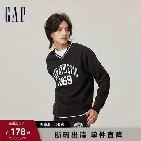 【断码优惠】庆怜同款Gap男女装秋季休闲运动卫衣情侣装762401商品大图