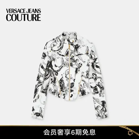 【春夏新品】VERSACE JEANS COUTURE 女士 Couture 丹宁机车夹克商品大图