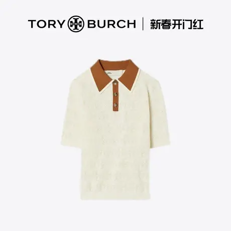 【12期免息】TORY BURCH 汤丽柏琦 撞色翻领POLO衫 148322商品大图