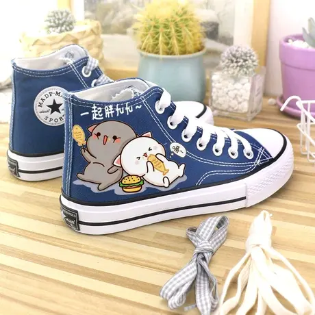 新款高帮鞋帆布鞋女鞋2023秋冬学生板鞋韩版百搭平底休闲运动鞋女商品大图