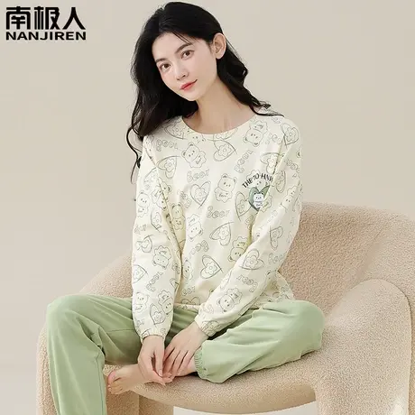 睡衣女春秋款女款冬季2023新款纯棉女士长袖套装恬然家居服秋冬款图片