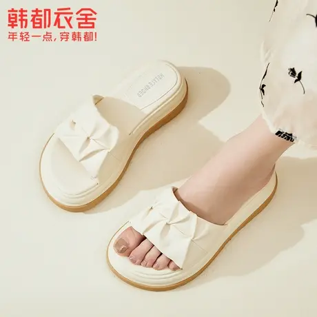 韩都衣舍厚底夏季外穿拖鞋女福利款B商品大图
