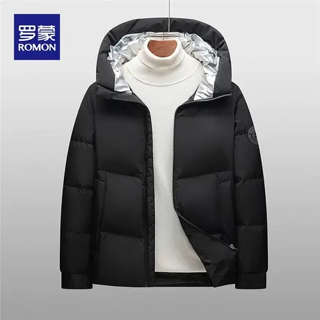 罗蒙羽绒服男士冬季2023新款加厚保暖鹅绒羽绒衣休闲连帽外套男装图片