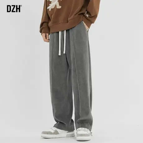 男士灯芯绒裤直筒休闲裤男款秋冬男裤垂感裤子男款冬季宽松阔腿裤商品大图