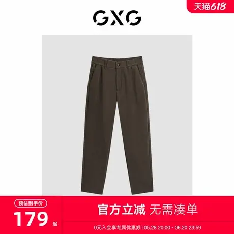 GXG男装2024年春季新品加绒双色直筒灯芯裤#GFD10204551商品大图
