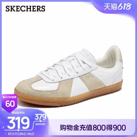 斯凯奇2025夏季新款男士板鞋德训鞋低帮平底鞋柔软皮面休闲运动鞋商品大图