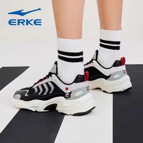 erke/鸿星尔克男鞋寻光系列复古潮流休闲鞋夏季网面老爹鞋运动鞋图片