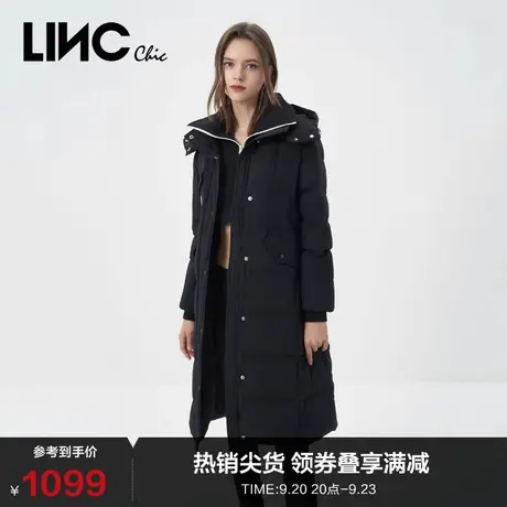 LINCCHIC金羽杰羽绒服女简约通勤中长款羽绒服女冬季Y22808305商品大图