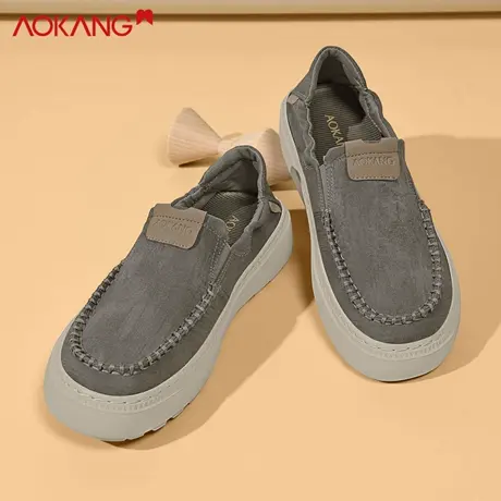 奥康2026春季新款百搭复古软底休闲布鞋潮流舒适通勤户外一脚蹬男商品大图