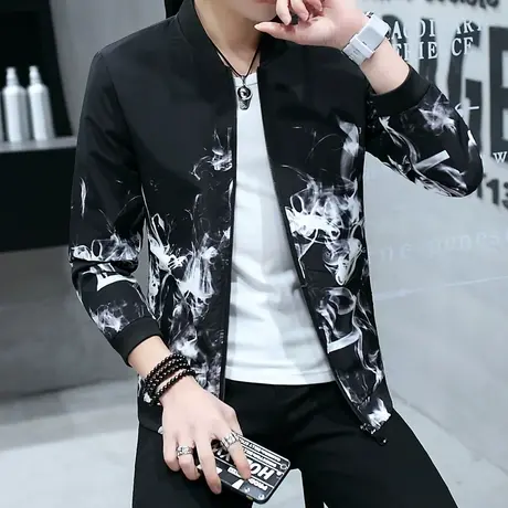 男士外套2023春秋季新款韩版潮流男装衣服棒球服上衣休闲秋装夹克商品大图