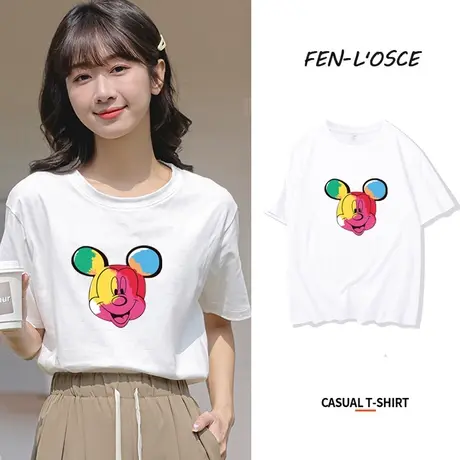 短袖t恤女ins潮2023年夏季新款设计感小众宽松大码纯棉半袖上衣服商品大图