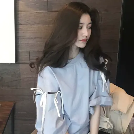 短袖新款2021网红同款上衣服女街拍款 蹦迪衣女bf韩范宽松半袖t恤商品大图