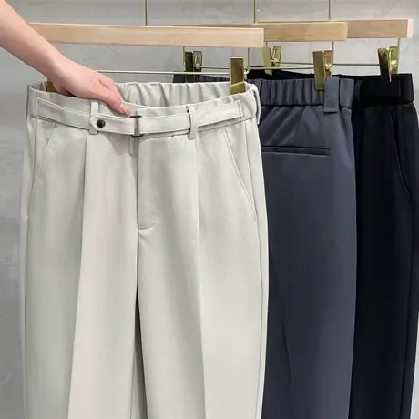 西裤男士直筒九分裤商务正装裤子男高级感潮流休闲西装裤男春秋款商品大图