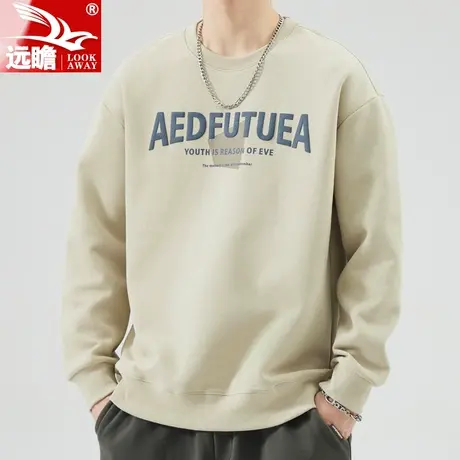 圆领卫衣男春秋款潮牌宽松休闲T恤2023新款男士长袖上衣秋季男款商品大图