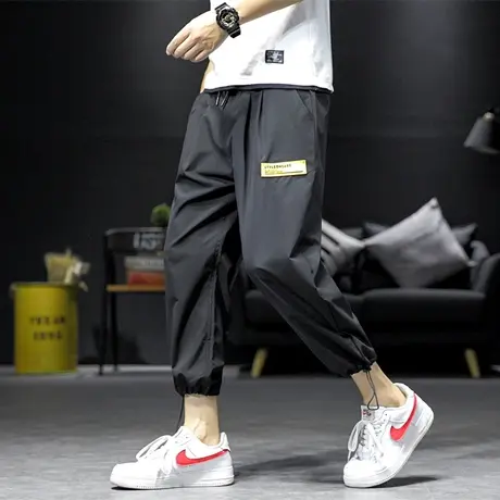 夏季薄款短裤男ins潮牌青少年大裤衩宽松休闲运动八分7分七分裤子商品大图