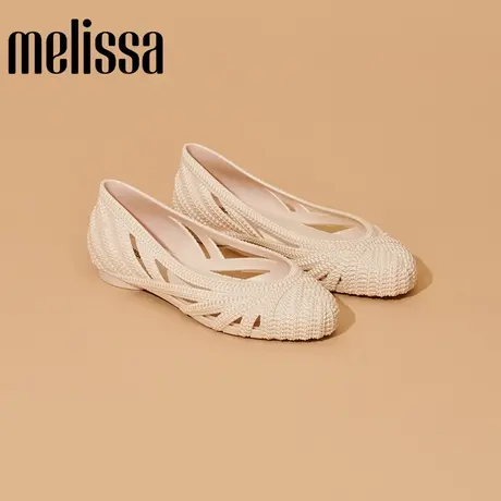 Melissa梅丽莎早春新品女士编织镂空经典小圆头芭蕾单鞋33734图片