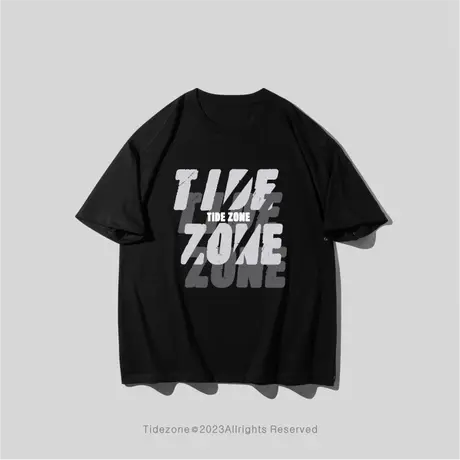 Ohlyah重磅250g大码短袖T恤男潮牌2023夏简约纯棉体恤衫上衣学生图片